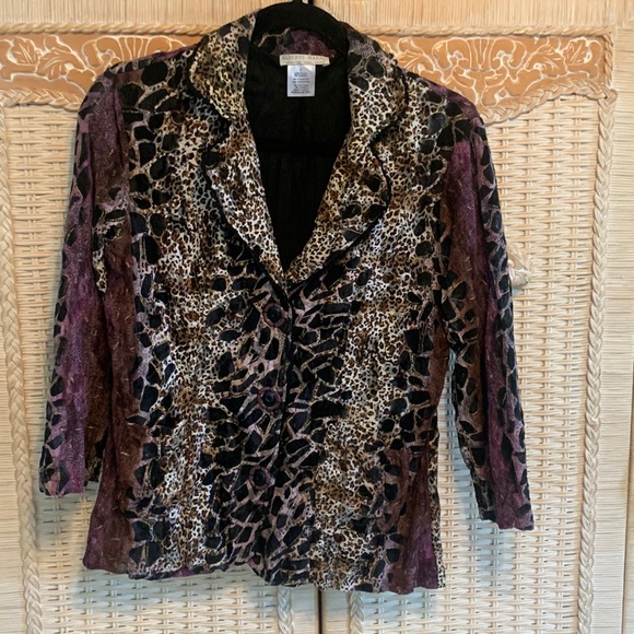 Alberto Makali Animal print Blazer Top - Picture 9 of 14